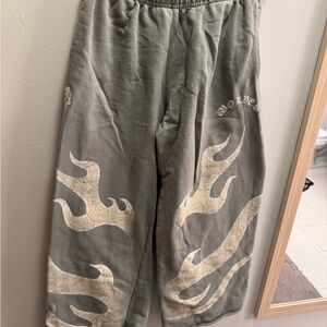 Darc Sport Gray Joggers with Flame Design
